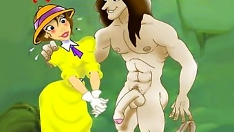 Tarzan และ Jane สนุกสนานกันอย่างเป็นบ้าเป็นหลังแบบฮาร์ดคอร์การ์ตูน