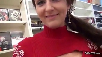 A Horny Construction Worker Gets Fucked And Ejaculated Inside A Video Store In This Explicit Video